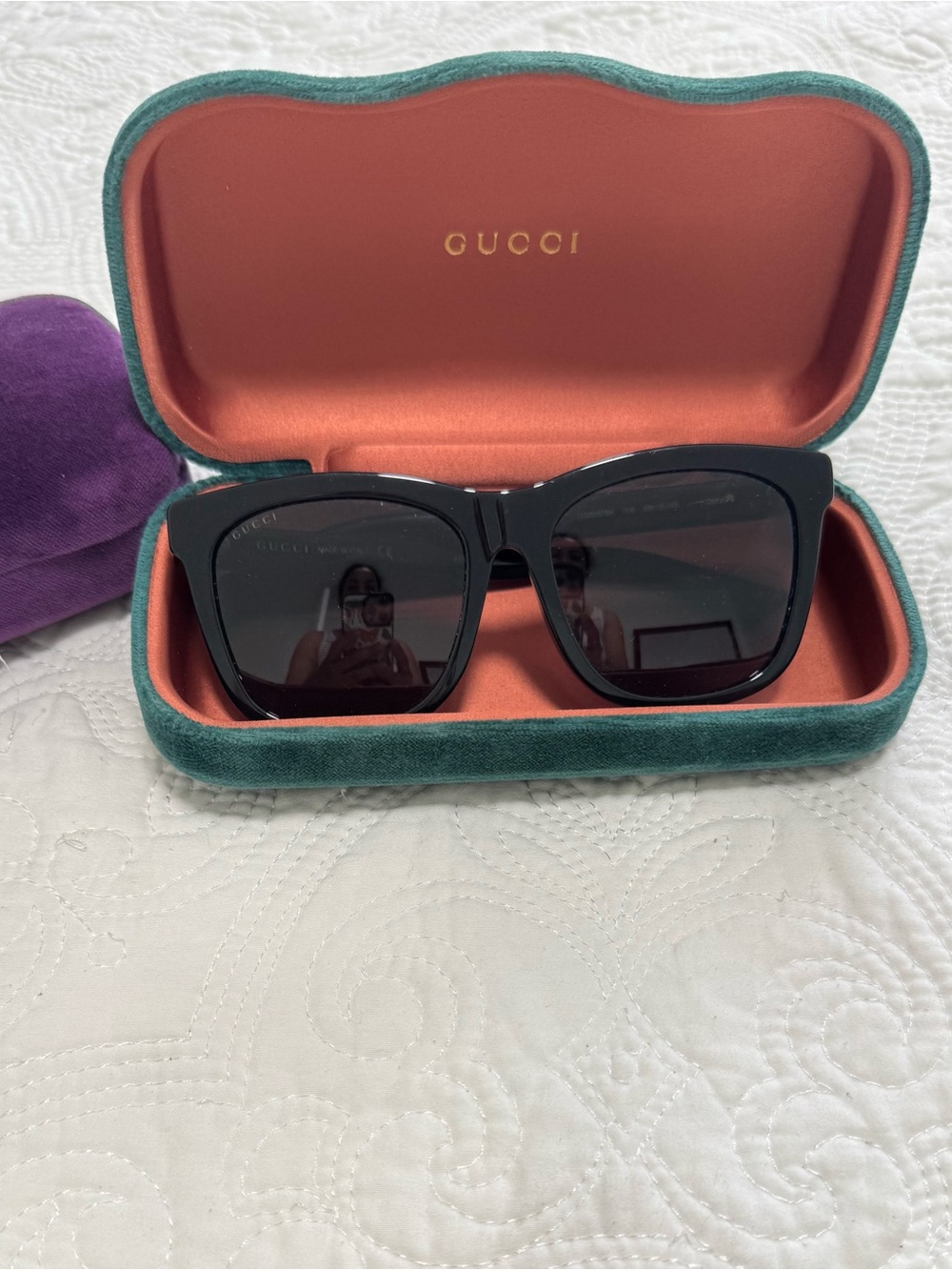 Gucci Black Oversized Square Women's Sunglasses